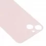 Enkel ersättning Big Camera Hole Glass Back Batteritack för iPhone 13 (Rosa)